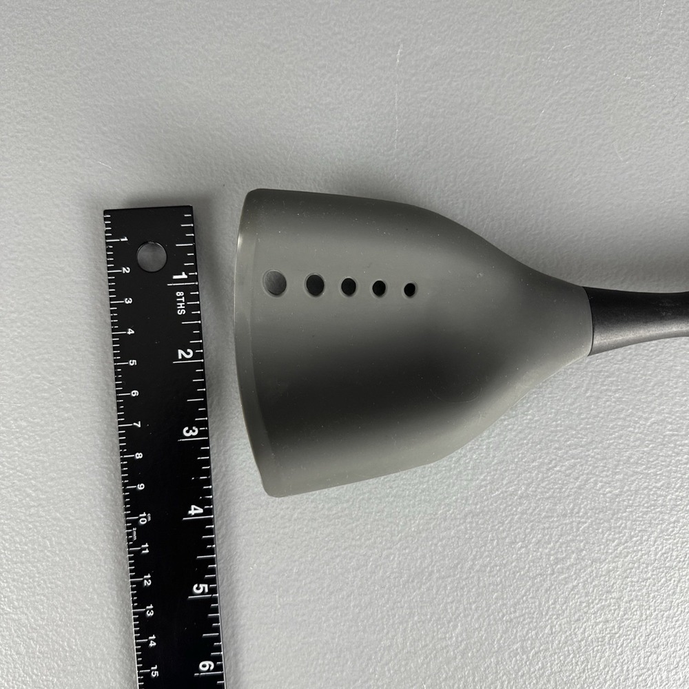 PAMPERED CHEF Mix N Chop Silicone Spatula Strainer Ground Beef Turkey Sausage - Picture 7 of 8